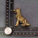Brass Sitting Sitting Large Dog Totem / Spirit Animal Mini Figurine FB1713 🦊