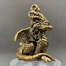 Brass Sitting Magic Dragon Figurine FB1041 🪭🌟🪭