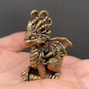 Brass Sitting Magic Dragon Figurine FB1041 🪭🌟🪭