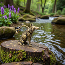 Brass Sitting Shepherd Figurine Animal / Spirit Totem FB2229 🐎