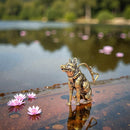 Brass Sitting Shepherd Figurine Animal / Spirit Totem FB2229 🐎