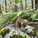Brass Skeleton Spinosaurus Dinosaur Figurine Animal / Spirit Totem FB1430 🪽🦖🪽