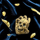 Brass Skull in Hand Totem / Spirit Figurine FB2052 🪭🍃🪭