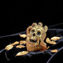 Brass Skull in Hand Totem / Spirit Figurine FB2052 🪭🍃🪭