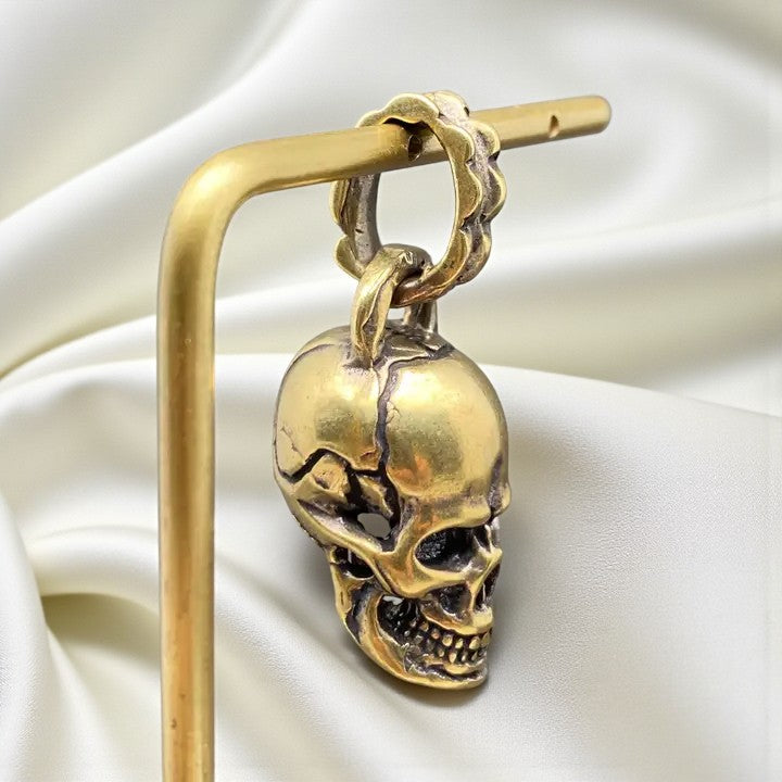 Brass Skull Keychain Charm, Pendant FB2993 🌟💖🌟