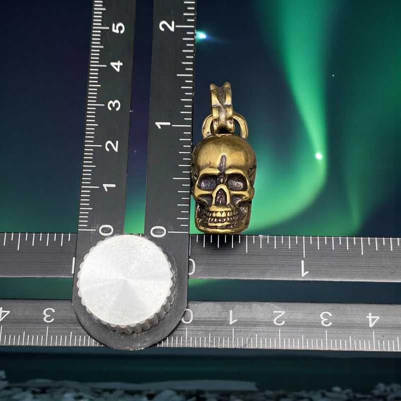 Brass Skull Keychain Charm, Pendant FB2993 🌟💖🌟