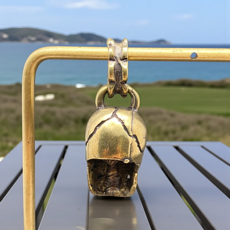 Brass Skull Keychain Charm, Pendant FB2993 🌟💖🌟