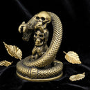 Brass Skulls and Snake Totem / Spirit Animal Figurine 🐉 FB2061