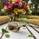 Brass Snail Figurine - Animal Totem / Spirit Animal, Striped Shell FB2051 🏜️