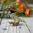 Brass Snail Figurine - Animal Totem / Spirit Animal, Striped Shell FB2051 🏜️