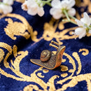 Brass Snail with Raised Head Figurine - Animal Totem / Spirit Animal FB2860 🏜️