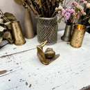 Brass Snail with Raised Head Figurine - Animal Totem / Spirit Animal FB2860 🏜️