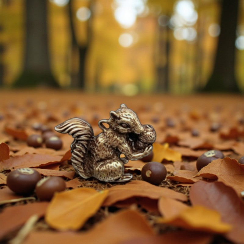Brass Squirrel Figurine, preparedness, persistence wisdom, abundance FB2493 🐿️