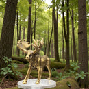 Brass Standing Elk Spirit / Totem Animal Figurines FB1547 🦌🦌