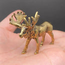 Brass Standing Elk Spirit / Totem Animal Figurines FB1547 🦌🦌