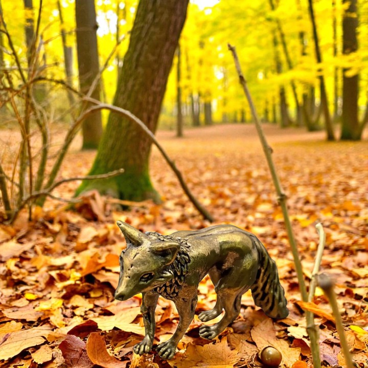 Brass Standing Fox Totem / Spirit Animal Figurine FB1786 💛🦊💛