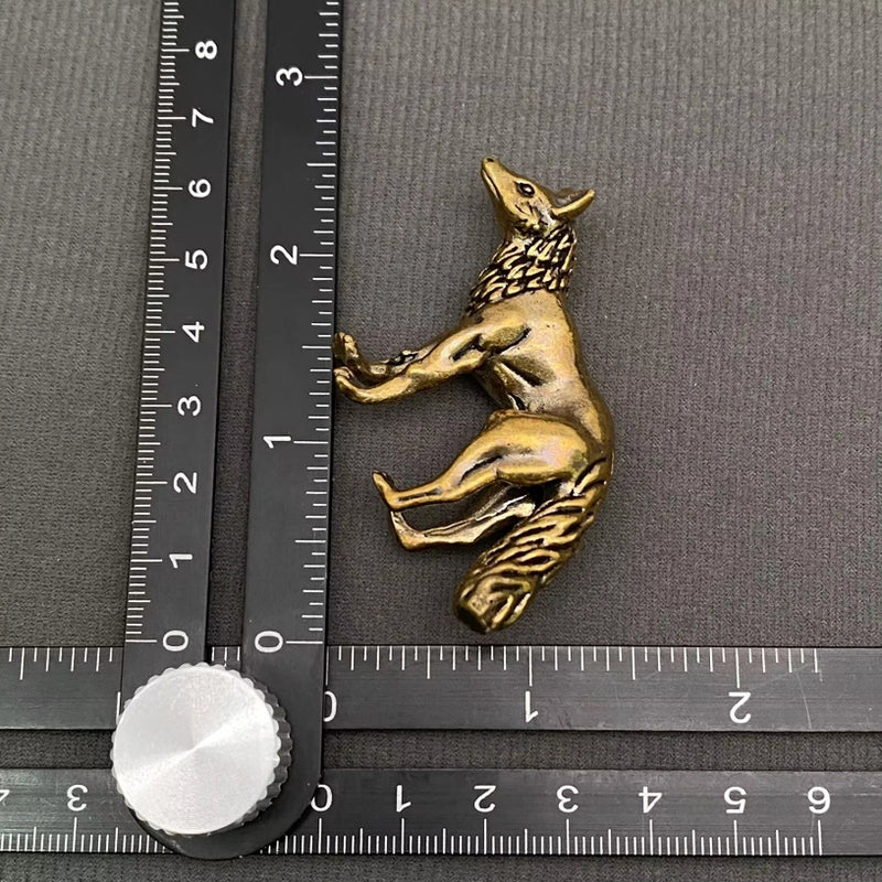 Brass Standing Fox Totem / Spirit Animal Figurine FB1786 💛🦊💛