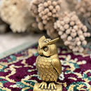 Brass Straight Back Owl Totem / Spirit Animal Figurine FB1084🦉