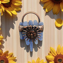 Brass Sun with Kyanite Blades Pendant FB2085 🌻