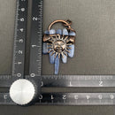 Brass Sun with Kyanite Blades Pendant FB2085 🌻