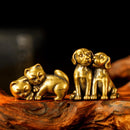 Brass Puppy or Kitten Twins Totem / Animal Spirit Figurine ☀️BV011