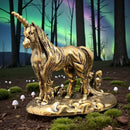 Brass Unicorn on Waves Figurine - Totem / Spirit Animal FB1209 🪷🌕🪷