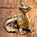 Brass Water Dragon Figurine Totem / Spirit Animal 💚 BV022