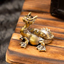 Brass Water Dragon Figurine Totem / Spirit Animal 💚 BV022