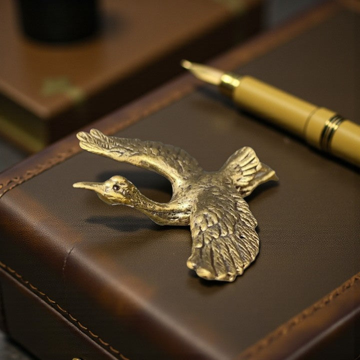 Brass Wild Goose Figurine - Animal Totem / Spirit Animal FB2994 🏜️