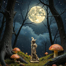 Brass Witch with Broom Spirit / Totem Animal Figurine FB2191 🦌🦌