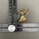 Brass Wizard with Staff & Spellbook Totem / Spirit Animal Mini Figurine FB1274 🪄