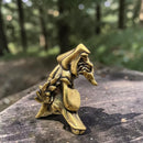 Brass Wolf in Cloak Totem / Spirit Figurine 🐉 FB3506