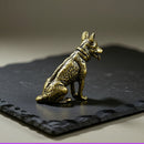 Brass Wolf Dog Animal / Spirit Totem Figurine 🐺 FB1331