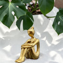 Brass Woman Hugging Knees  FB1437 💙