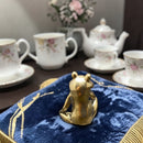 Brass Zen Frog Crossed Legs Totem / Spirit Animal Mini Figurine FB2690 🍀