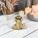 Brass Zen Frog on Belly Totem / Spirit Animal Mini Figurine FB2699 👒