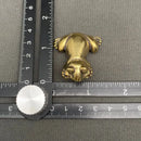 Brass Zen Frog on Belly Totem / Spirit Animal Mini Figurine FB2699 👒