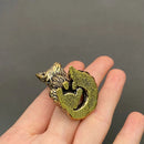 Brass Sitting Fox Totem / Spirit Animal Mini Figurine FB1620 🦊
