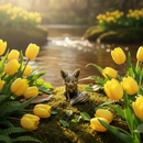 Brass Sitting Fox Totem / Spirit Animal Mini Figurine FB1620 🦊