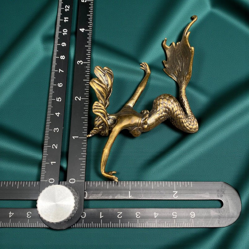 Brass Mermaid with Flowing Hair Figurine, Spirit Totem  FB2526 🩷🧜🏻‍♀️🩷