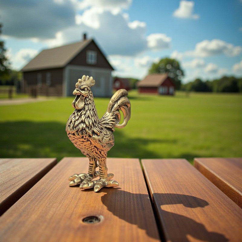 Brass Rooster Figurine - Animal Totem / Spirit Animal FB1682 🌻🐓🌻