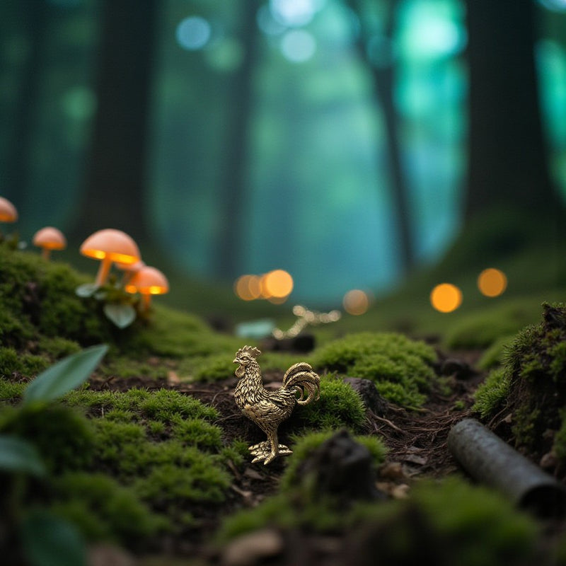 Brass Rooster Figurine - Animal Totem / Spirit Animal FB1682 🌻🐓🌻
