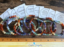 Chakra Beaded Gemstone Stretchy Bracelet FB2002 💜💛💚🧡♥️