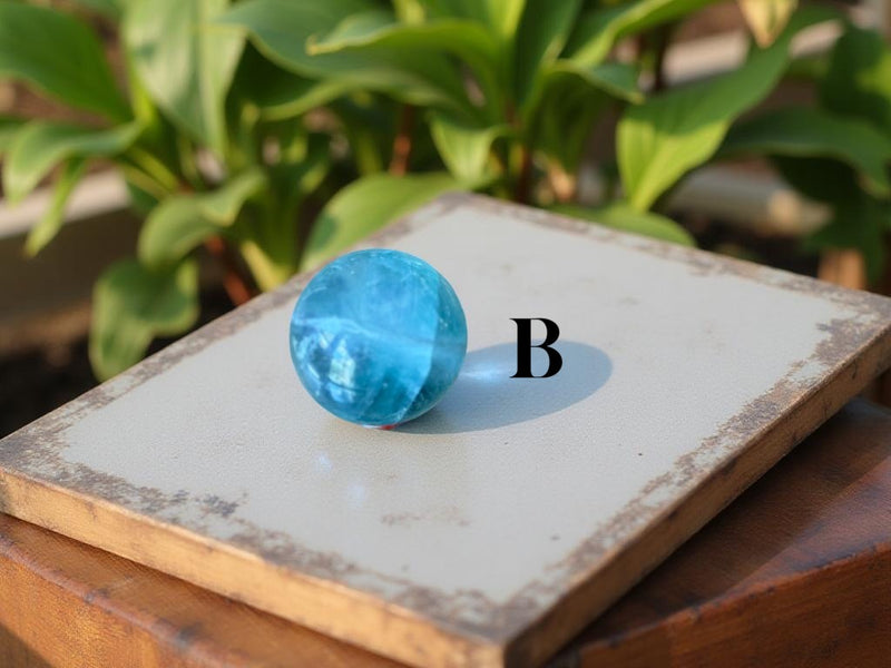 Rainbow Fluorite Sphere with Stand, A Quality, Third Eye Chakra FB1696 💚