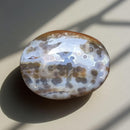 Ocean Jasper Flat Oval Hand Pebbles for joy, happiness and contentment FB1359 🧡