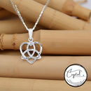 Celtic Triquetra Heart Sterling Silver Pendant, Gift Boxed  FB1012 💠