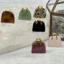 Crystal Gemstone Mini Purses with Gold Tone Handles FB2148 👜