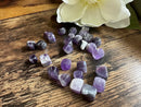 Tumbled Amethyst Chevron, Cube-like shape, SET of 5, FB2607