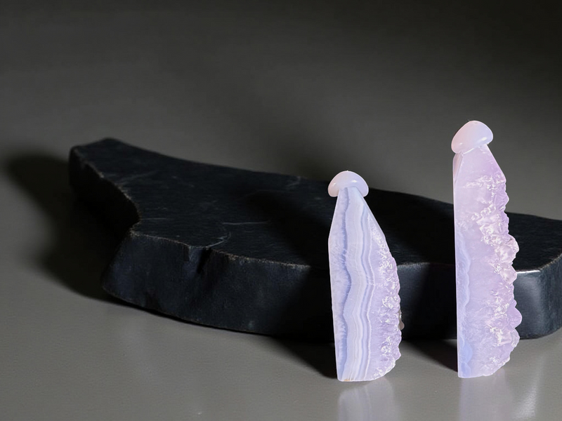 Blue Lace Agate Drusy Standing Point (Tower) FB2941 🌸