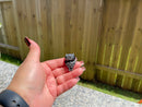 Silver Sheen Obsidian Owl, Tiny Drill Hole, grounding, shielding, manifestation FB2378